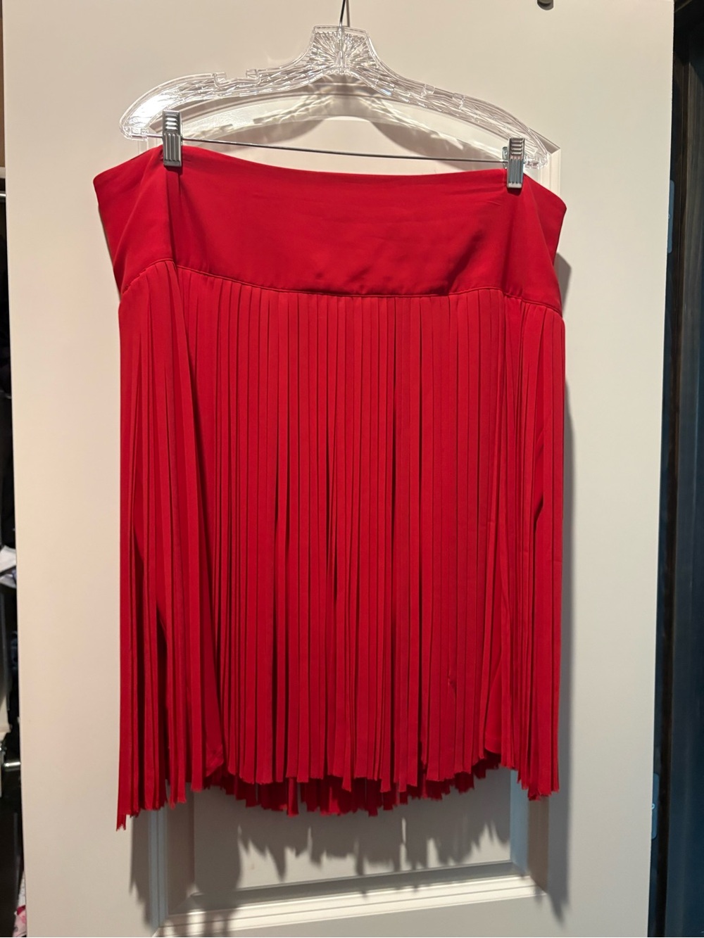 Lane Bryant Red Fringe Midi Skirt